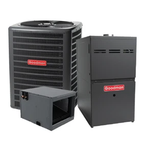 Goodman 5 Ton 13.4 SEER2 80% AFUE 120K BTU Gas Furnace & R32   AC - Horizontal