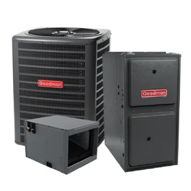 Goodman 1.5 Ton 14.5 SEER2 R32 AC 96% AFUE 60,000 BTU Gas Furnace - Horizontal