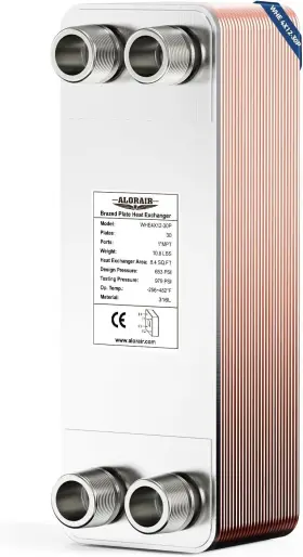 WHE4X12-30P ALORAIR Plate Brazed Heat Exchanger Mpt Steel