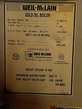 60200 BECKETT Oil Burner Afg Carlin Control Steam Boiler #3