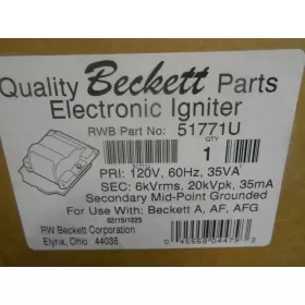 R20423801 BECKETT Control Ignitor Kit #3