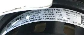 HC22MQ143 BROAD OCEAN Inducer Blower Motor Rpm #3