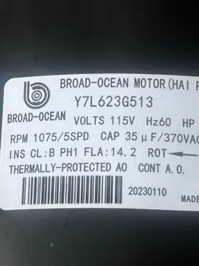 Y7L623G513 BROAD-OCEAN Furnace Blower Motor #3