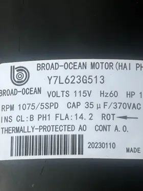 Y7L623G513 BROAD-OCEAN Furnace Blower Motor