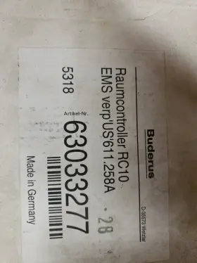 63033277 BUDERUS Raumcontroller Boilers Gb Raum Control