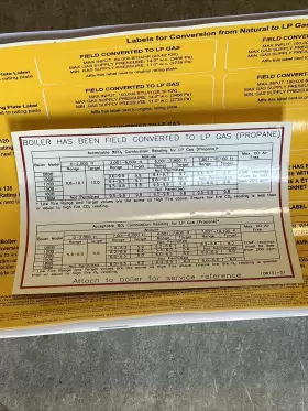 107874-01 BURNHAM Ng Lp Gas Conversion Boilers Kit #3 107874-01 BURNHAM Ng Lp Gas Conversion Boilers Kit #3