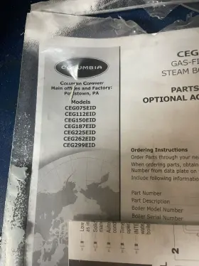 CEG150EID BURNHAM Steammax Steam Gas Boiler Chimney Vent #3 CEG150EID BURNHAM Steammax Steam Gas Boiler Chimney Vent #3