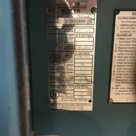 P205-W BURNHAM Water Boiler Nat Gas Draft Vent #2