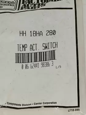 HH18HA280 CARRIER BRYANT PAYNE Act Switch #2