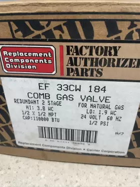 EF33CW184 CARRIER Nos Bryant Comb Gas Valve Ef #2