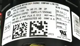HB27CQ103 CARRIER Broad Ocean Draft Inducer Blower Motor #3