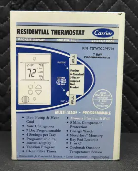TSTATCCPF701 CARRIER Flush Mount Programmable Heat Thermostat