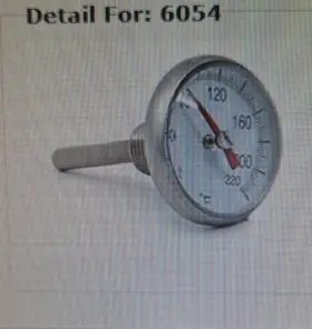 6054 CENTRAL BOILER Temperature Gauge Mpt 6054 CENTRAL BOILER Temperature Gauge Mpt