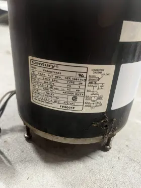 6001F CENTURY Condenser Fan Motor #2