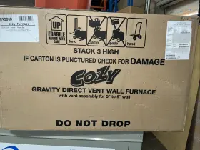 CDV302E WALL Gravity Vent Furnace Box
