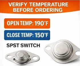 50-035 CROWN ROYAL Boiler Snap Disc Close Spst Limit Switch