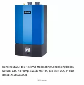 DKVLT-100 DUNKIRK Helix Vlt Modulating Condensing Boiler DKVLT-100 DUNKIRK Helix Vlt Modulating Condensing Boiler