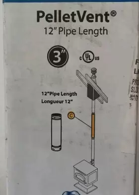 3PVL-12S DURAVENT Pellet Vent Stove Pipe #3