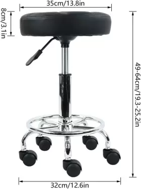 6DP-E30K DURAVENT Round Rolling Stool Chair Swivel Drafting #3