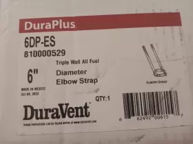 6DP-ES DURAVENT Duraplus Elbow Strap Galvanized Steel #2