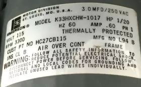 K33HXCHW-1017 EMERSON Furnace Inducer Blower Motor Carrier #3