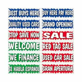 291-EZ-BL-GR-1 EZ LINE Burst Banners Slogan