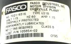 105854-02 FASCO Draft Inducer Blower Motor #3