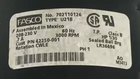42250-001 FASCO Draft Inducer Blower Motor #3