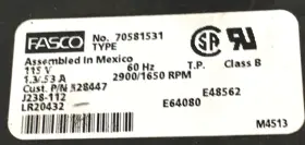 528447 FASCO Draft Inducer Blower Motor York #3