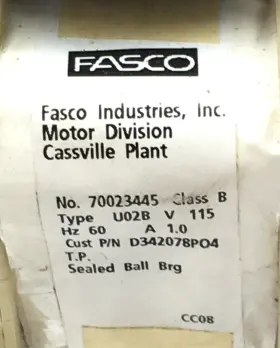 7002-3445 FASCO Draft Inducer Blower Motor #3