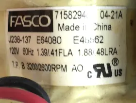 D345981P03 FASCO Inducer Blower Motor #3