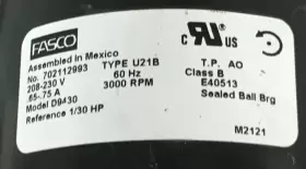 D9430 FASCO Draft Inducer Blower Motor #3