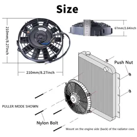 744110123241 FGJQEFG Fan Push Electric Radiator High Perform #2