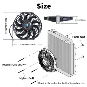 WJ1008 FGJQEFG Fan Push Electric Radiator High Performan #2