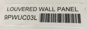 9PWUC03L FIRST COMPANY Louvered Wall Panel #3