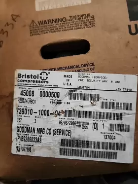 H29B24UABC FITS BRISTOL Ac Compressor
