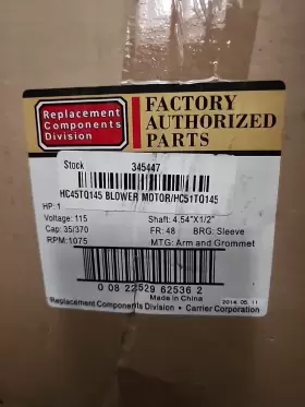 HC52TQ145A FITS CARRIER BRYANT PAYNE Blower Motor