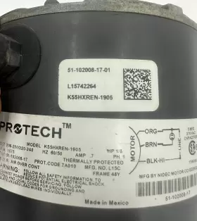 K55HXREN-1905 FITS EMERSON US MOTORS PROTECH Condenser Fan #3