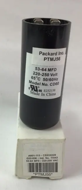 PTMJ56 FITS PACKARD Motor Start Capacitor Mfd Volt Vac