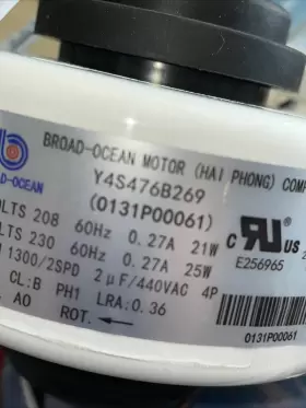 Y4S476B015 FITS ZHONGSHAN BROAD-OCEAN Fan Motor #2