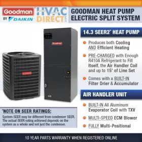 AMST48CU1400 GOODMAN Central Ac Heat Pump Split Kit #2
