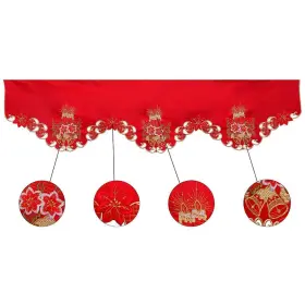 739770083868 GRELUCGO Embroidered Christmas Holiday Mantel #2