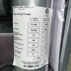 MG1E-077F1ABM2 INTERTHERM Miller Afue Furnace