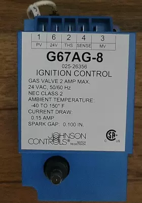G67AG-8 JOHNSON CONTROLS Ignition Control Box