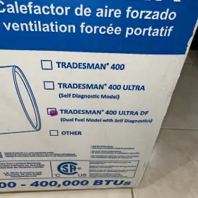 TRADESMAN400ULTRA AIR Tradesman Forced Flame Dual Fuel Lp Ng #2