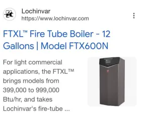 FTX600N LOCHNIVAR Boiler