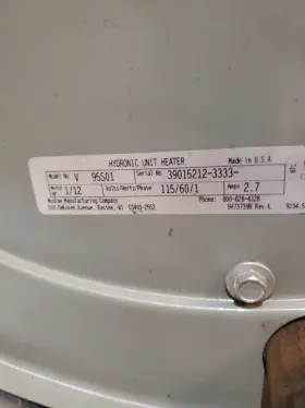 95S01 MODINE Hydronic Unit Heater #3