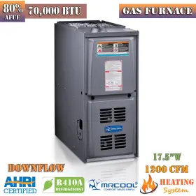 MGD80SE070B3A MRCOOL Gas Furnace Afue Donwflow Single