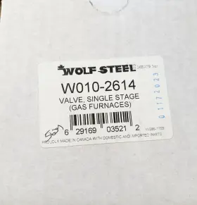 W010-2614 NAPOLEON Wolf Steel Valve Single Gas Furnaces