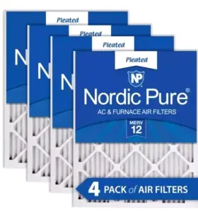 12X12X1M12-4 NORDIC PURE Pleated Merv Pack Air Filter